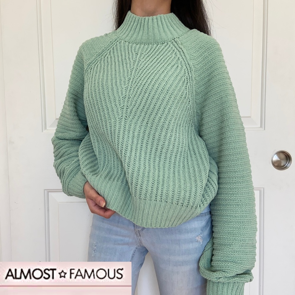 Almost Famous - Green Knit Warm Sweater